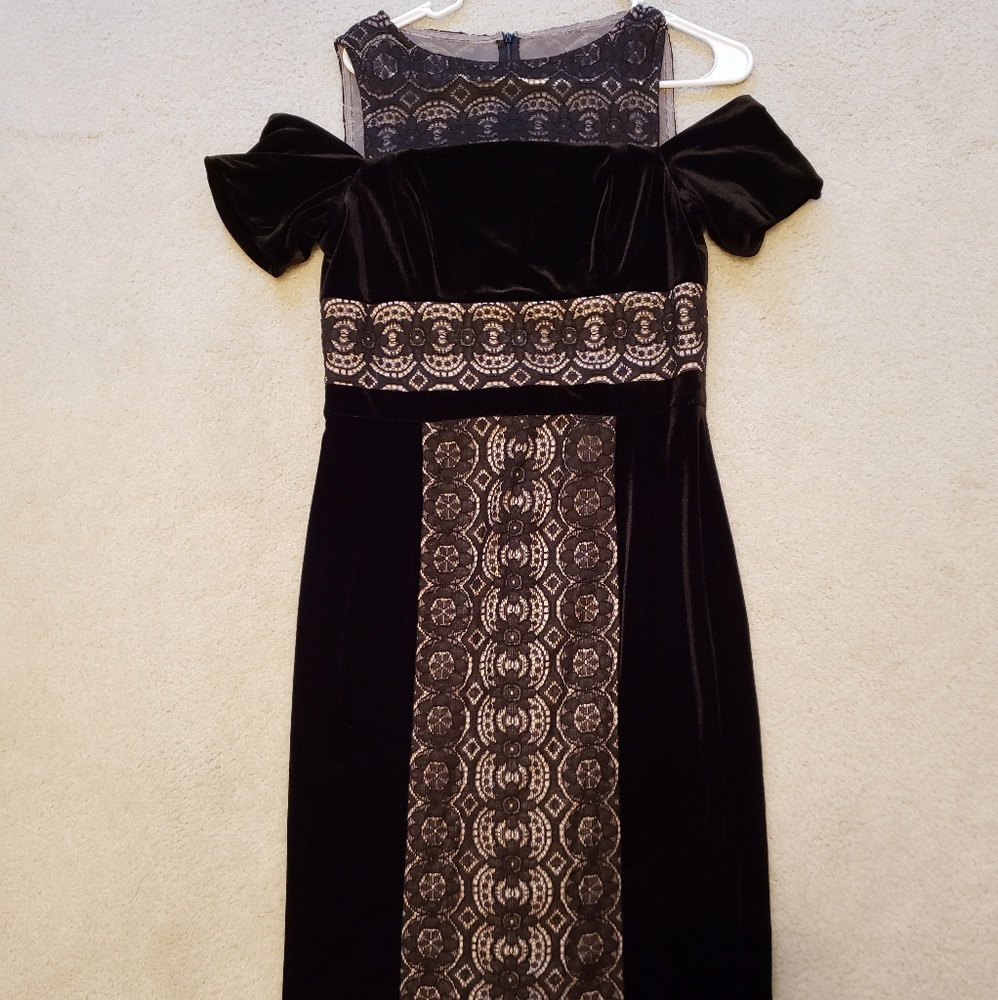 Maggy London cold shoulder dress